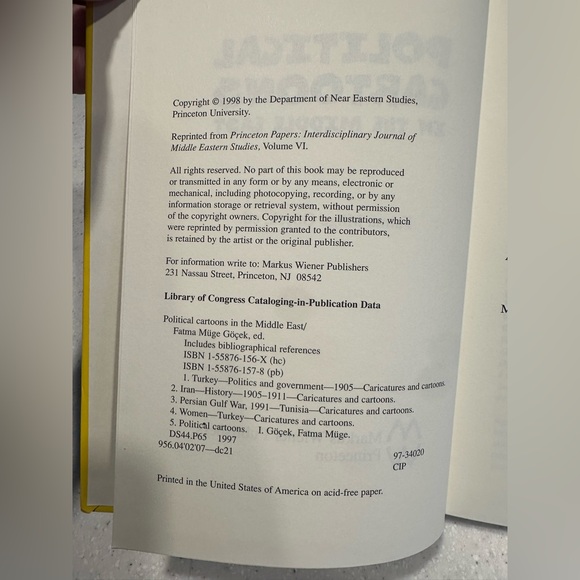 Fatma Muge Gocek Political Cartoons in the Middle East: Non-Fiction Hardcover - Picture 11 of 15